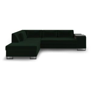 Canapea extensibilă cu șezlong pe partea stângă Cosmopolitan Design San Diego, verde