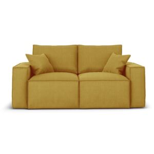 Canapea cu 2 locuri Cosmopolitan Design Miami, galben muștar