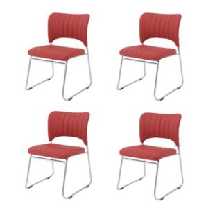 Set 4 scaune bucatarie , S-12, culoare Rosu