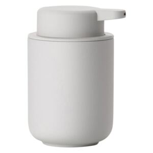 Dispensor din ceramică pentru săpun Zone Soft Grey, 250 ml, gri deschis