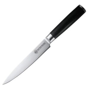 Cutit feliat Konstanz, otel damasc 67 straturi, duritate HRC 62, lama 18 cm