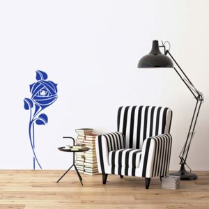 GLIX Floral decoration IX. - autocolant de perete Albastru 25 x 60 cm