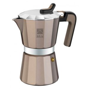 Espressor aragaz BRA Titanium, aluminiu, 3 portii