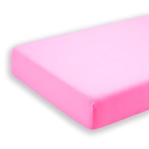 Cearceaf roz cu elastic pentru saltea 70 x 140 cm