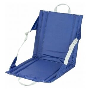 Scaun pliabil de camping, captusit, cu buzunar cu plasa, albastru/alb, UA0309