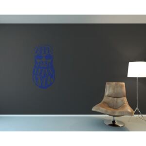 Beer beard - autocolant de perete Albastru 50 x 100 cm
