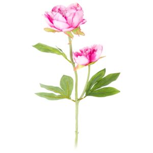 Floare artificială Bujor, roz închis, 58 cm