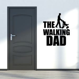 The walking dad - autocolant de perete Negru 30x35 cm