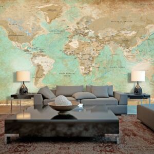 - Turquoise World Map II 500x280 cm