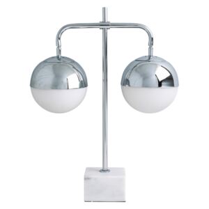 Lampa de birou alba/argintie Silver Lamp