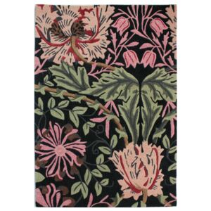 Covor Floral Honeysuckle, Lana, Negru/Multicolor, 120x170