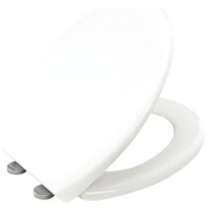 Capac WC Bisk duroplast, inchidere lenta, usor detasabil, alb, 41,5-46,5x37,7 cm