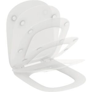 Ideal STANDARD Capac WC subtire Tesi, duroplast, inchidere lenta, alb, 44,5x36,5 cm