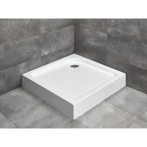 Cădiță de duș pătrată Radaway Rodos C Compact 90x90x16,5 cm acril alb 4K99155-04