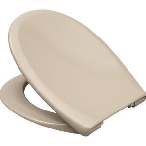 Capac WC form & style New Paris duroplast, usor detasabil, inchidere lenta, bej 41,6-46,3x37 cm