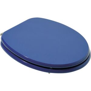 Capac WC Basic, inchidere simpla, albastru 44,3-49,3x37,5 cm