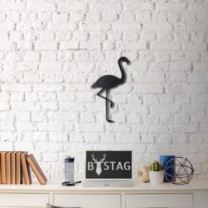 Decorațiune din metal pentru perete Flamingo, 51 x 30 cm