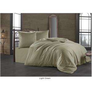 Lenjerie de pat satin de lux, 6 piese, Bahar Home, Light Green