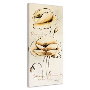 CARO Tablou pe pânză - Two Flowers 2 20x50 cm