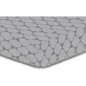 Cearșaf DecoKing Rhombuses, gri S1, 160 x 200 cm