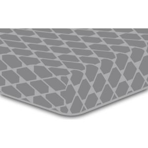 Cearșaf DecoKing Rhombuses, gri S2, 90 x 200 cm