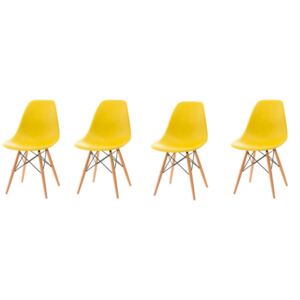 Set de scaune galbene în stil scandinav CLASSIC 3+1 GRATIS!