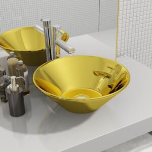 Chiuvetă de baie, auriu, 42 x 14 cm, ceramică