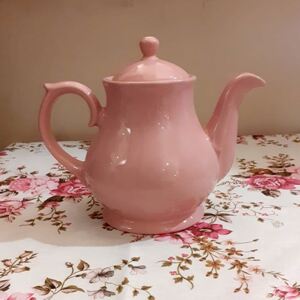 Ceainic Venice din ceramica roz 17 cm
