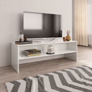Comodă TV, alb foarte lucios, 120 x 40 x 40 cm, PAL