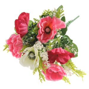 Buchet roz anemone