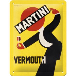 Nostalgic Art Placă metalică: Martini (Vermouth Waiter Yellow) - 15x20 cm