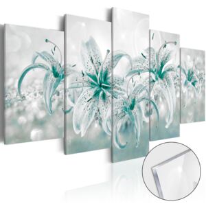 Bimago Imagine pe sticlă acrilică - Sapphire Lilies 100x50 cm