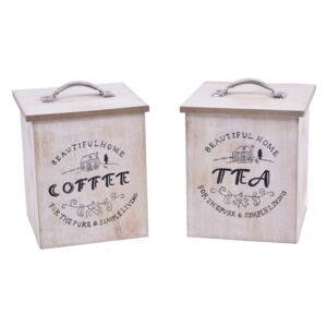 Set 2 cutii pentru ceai și cafea Ego Dekor Vintage