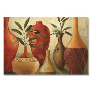 Tablou Canvas - Culori sudice I, Vaza, Plante, Maro, Retro