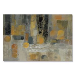 Tablou Canvas - Picaturi de ploaie, Abstract, Gri, Galben
