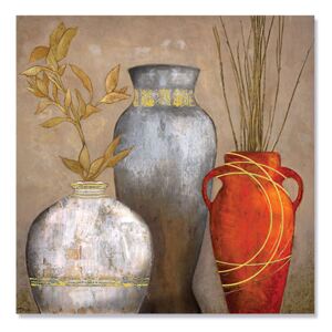 Tablou Canvas -Vaze Culori Aurii, Pastel, Retro, Natura Moarta