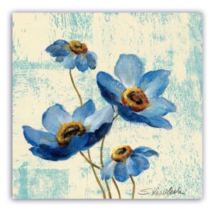 Tablou Canvas - Floral, Vintage, Albastru, Narcis