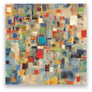 Tablou Canvas - Abstract, Pepit, Multicolor, Vintage