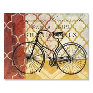Tablou Canvas - Ciclism I, Bicicleta, Paris, Turnul Eiffel, Retro, Franta