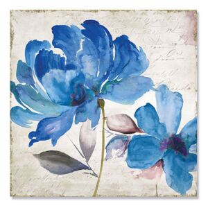 Tablou canvas - Flori albastre in vant, natura, plante II
