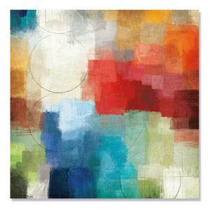 Tablou Canvas - Anotimpuri, Culori, Abstract, Rosu, Albastru, Alb