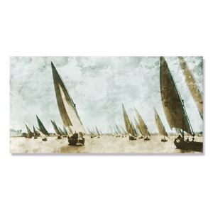 Tablou Canvas - Corabii inclinate, Mare, Apa, Barca, Retro