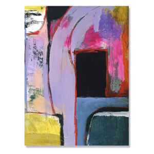 Tablou Canvas - Plimbare III, Abstract, Mov, Negru, Roz, Gri