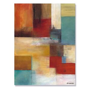 Tablou Canvas - Albastru abstract, Rosu, Maro, Albastru, Alb