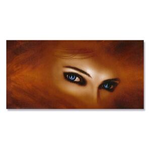 Tablou Canvas - Portret femeie, Ochi albastri, Maro