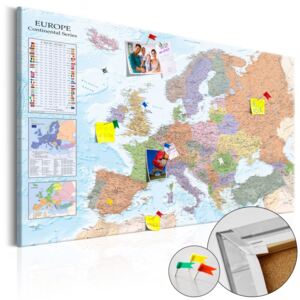 Tablou din plută - World Maps: Europe 90x60 cm