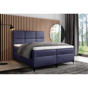Pat tapițat boxspring GRETA + topper, 200x200, fancy 79
