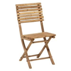 Set 2 scaune pentru gradina din bambus pliabil maro
