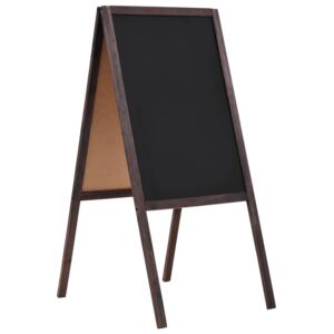 Tablă neagră cu două fețe, lemn de cedru, verticală, 40x60 cm