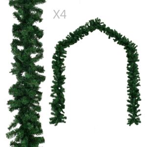 Ghirlande de Crăciun, 4 buc., verde, 270 cm, PVC